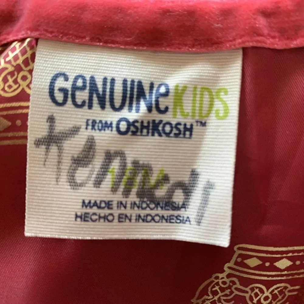 girls 18 month genuine‎ kids OshKosh velvet jacket